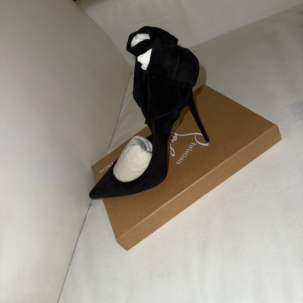 Christian Louboutin Black Suede Heels
